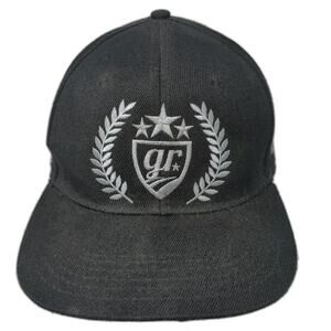GRX Snapback Black One Size GoldRush Rally Embroidered Shield Laurel Wreath Hat